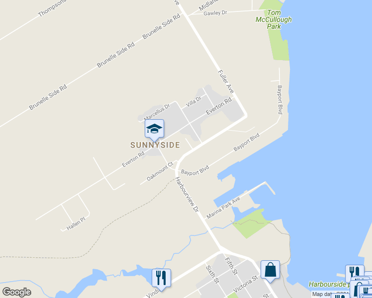 map of restaurants, bars, coffee shops, grocery stores, and more near 204 Gianetto Drive in Midland