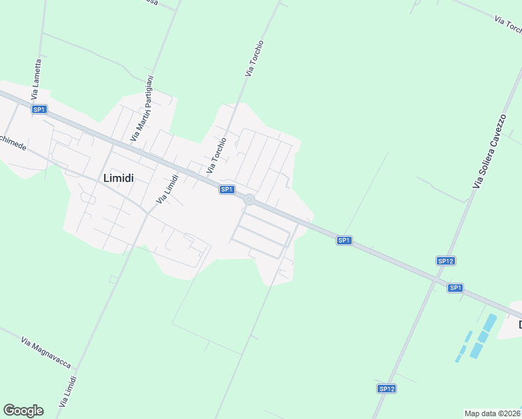 map of restaurants, bars, coffee shops, grocery stores, and more near 796 Via Carpi Ravarino in Limidi