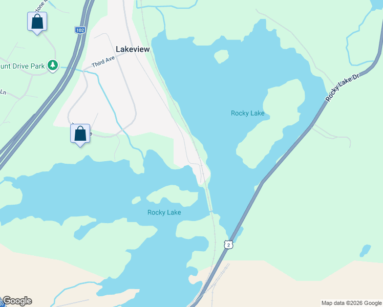 map of restaurants, bars, coffee shops, grocery stores, and more near 206 Lakeview Road in Lakeview