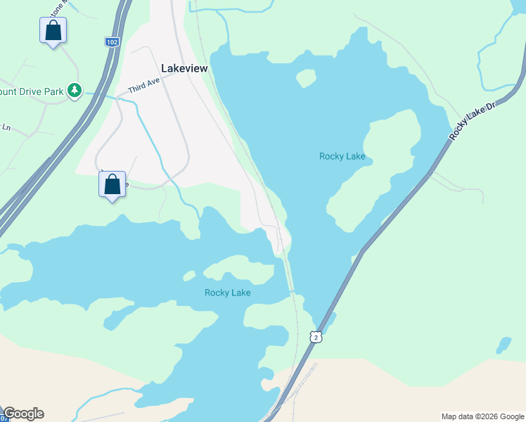 map of restaurants, bars, coffee shops, grocery stores, and more near 206 Lakeview Road in Lakeview