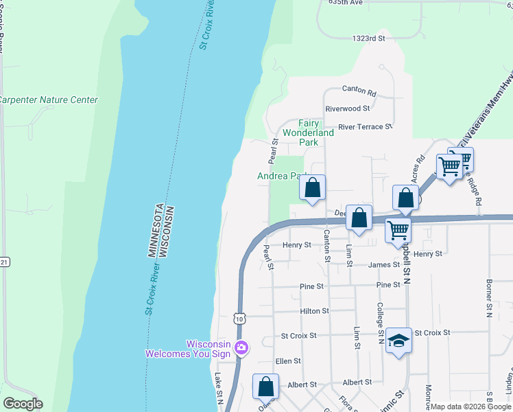 map of restaurants, bars, coffee shops, grocery stores, and more near 1119 Pearl Street in Prescott
