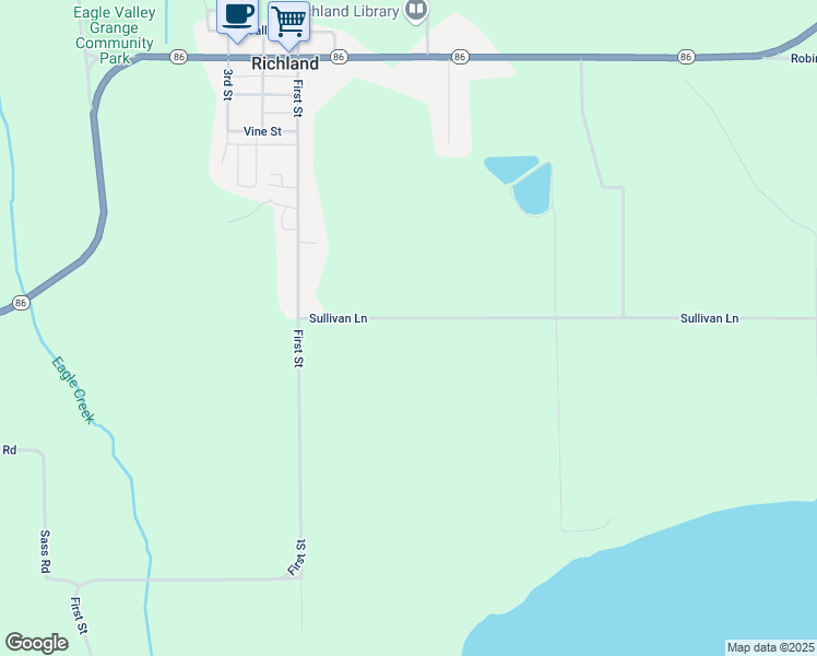 map of restaurants, bars, coffee shops, grocery stores, and more near 36576 Sullivan Lane in Richland