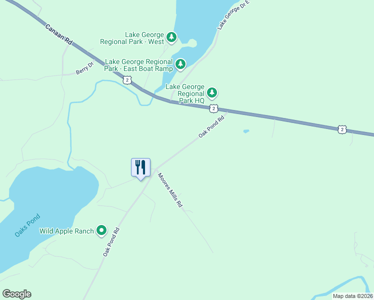 map of restaurants, bars, coffee shops, grocery stores, and more near 52 Oak Pond Road in Canaan