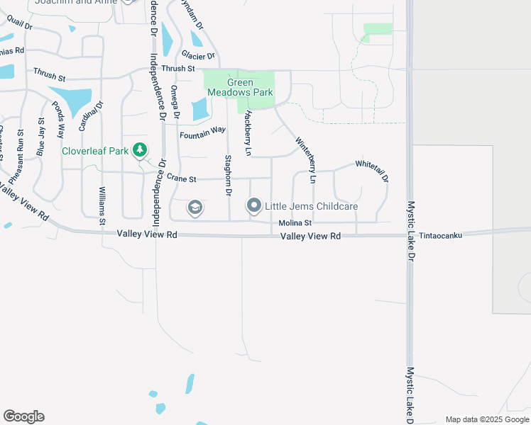 map of restaurants, bars, coffee shops, grocery stores, and more near 2128 Meadowlark Lane in Shakopee
