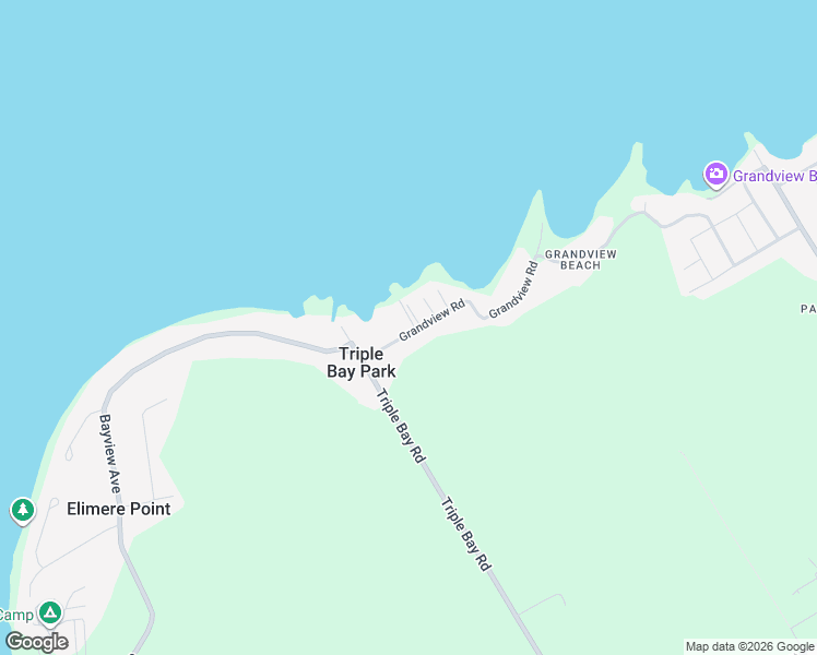 map of restaurants, bars, coffee shops, grocery stores, and more near 25 Grandview Road in Port McNicoll