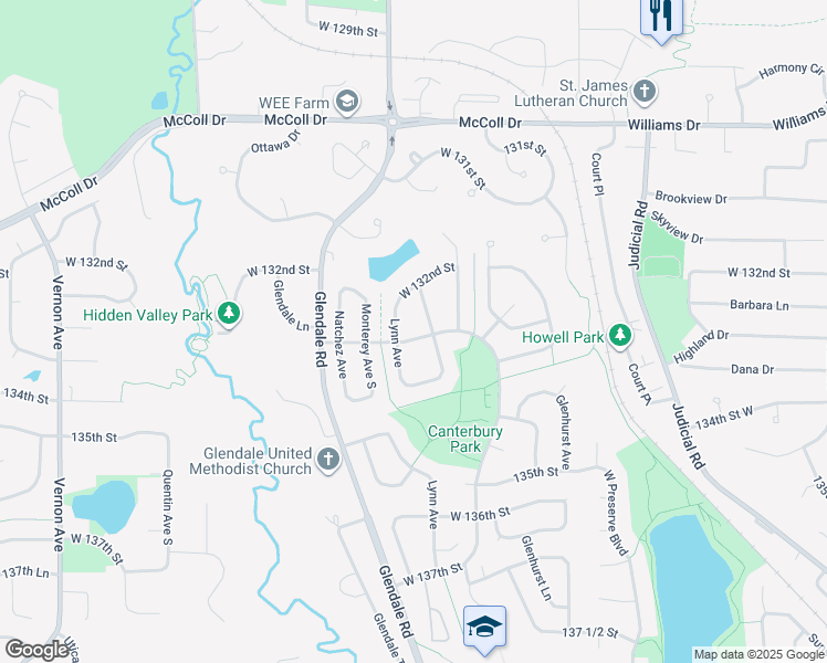 map of restaurants, bars, coffee shops, grocery stores, and more near 4428 133rd Street in Savage