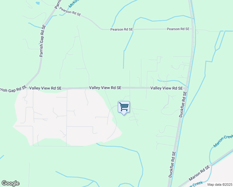map of restaurants, bars, coffee shops, grocery stores, and more near 5476 Valley View Road Southeast in Turner