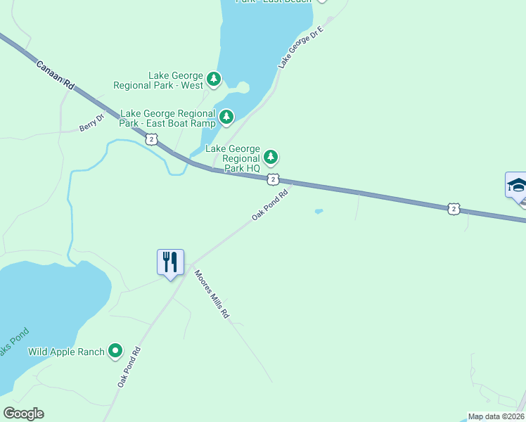 map of restaurants, bars, coffee shops, grocery stores, and more near 44 Oak Pond Road in Skowhegan