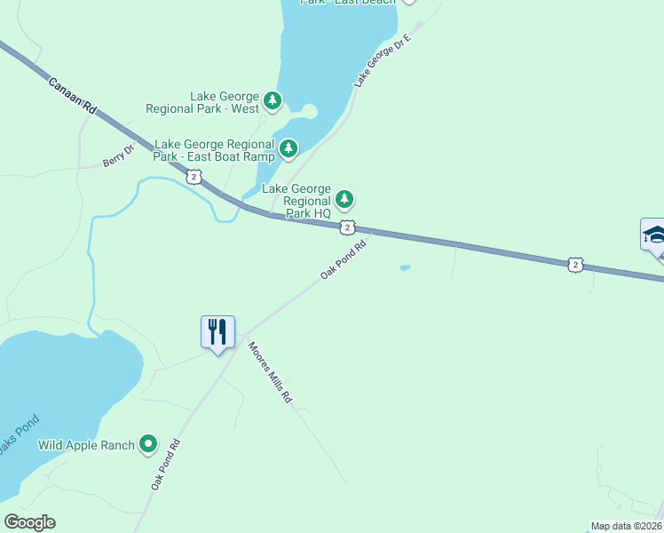 map of restaurants, bars, coffee shops, grocery stores, and more near 44 Oak Pond Road in Skowhegan