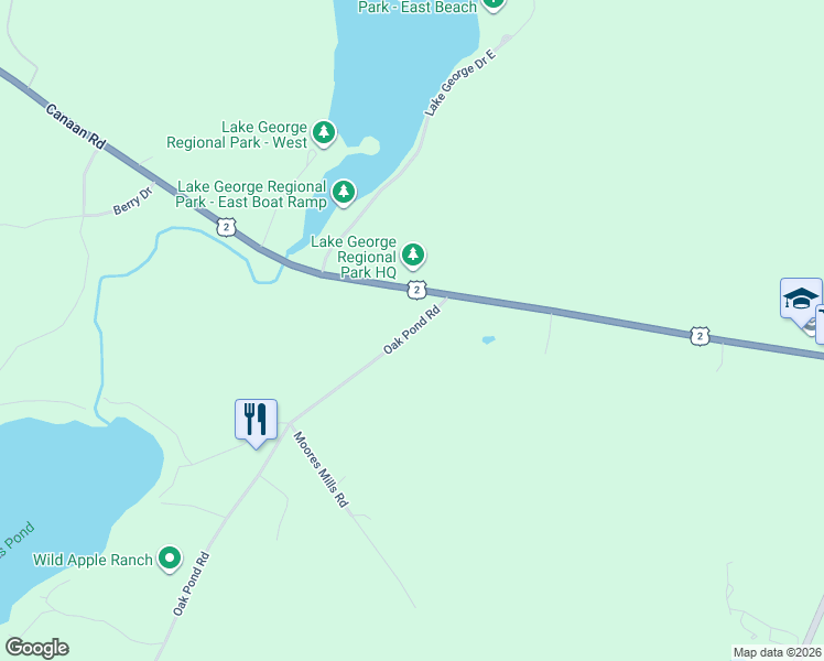 map of restaurants, bars, coffee shops, grocery stores, and more near 52 Oak Pond Road in Skowhegan