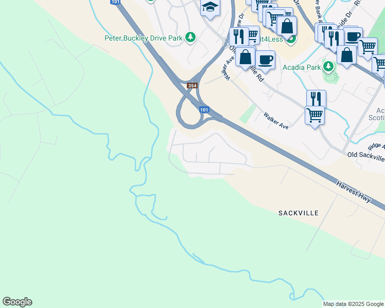 map of restaurants, bars, coffee shops, grocery stores, and more near 12 Coleton Court in Lower Sackville