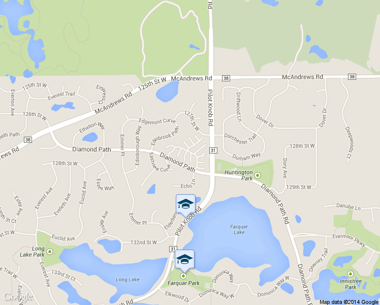 map of restaurants, bars, coffee shops, grocery stores, and more near 12820 Echo Lane in Apple Valley