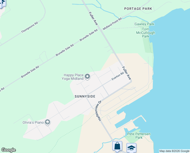 map of restaurants, bars, coffee shops, grocery stores, and more near 300 Centennial Drive in Midland