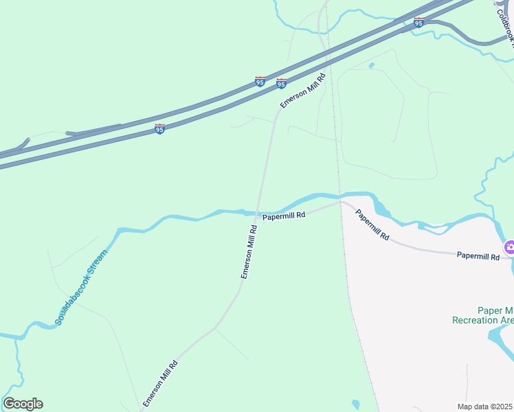map of restaurants, bars, coffee shops, grocery stores, and more near 269 Emerson Mill Road in Hampden