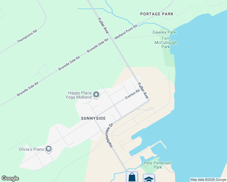 map of restaurants, bars, coffee shops, grocery stores, and more near 1074 Villa Drive in Midland