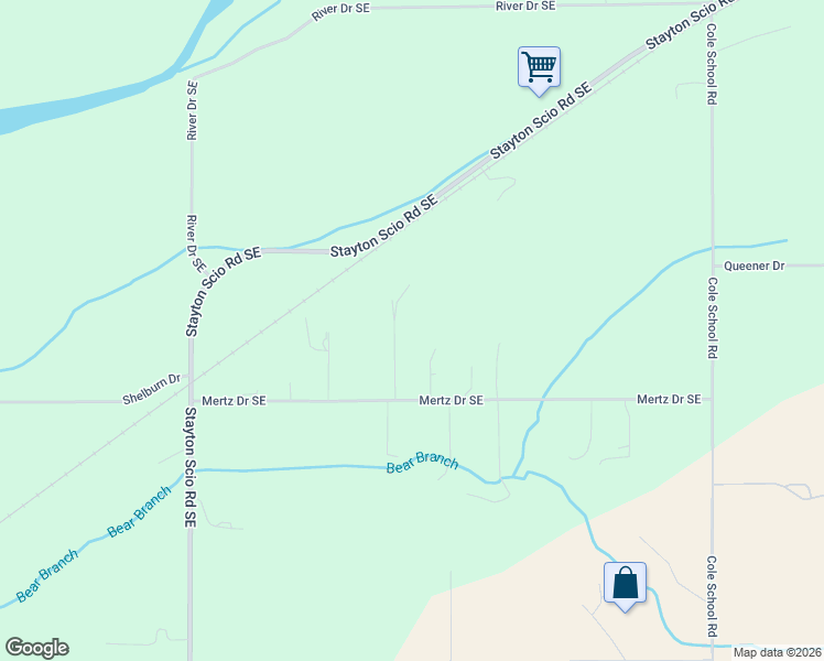 map of restaurants, bars, coffee shops, grocery stores, and more near 39903 Mertz Drive Southeast in Stayton