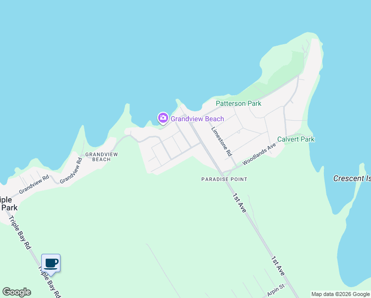 map of restaurants, bars, coffee shops, grocery stores, and more near 14 Earldom Boulevard in Port McNicoll