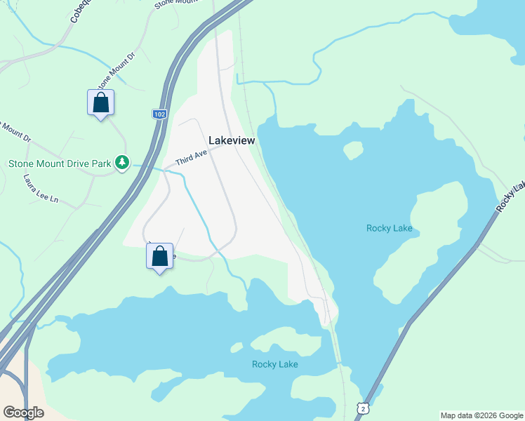 map of restaurants, bars, coffee shops, grocery stores, and more near 161 Lakeview Road in Lakeview