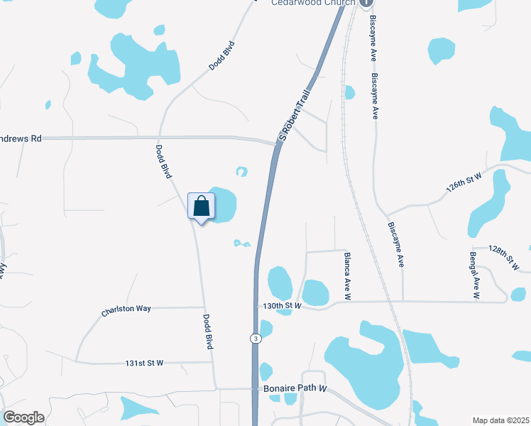 map of restaurants, bars, coffee shops, grocery stores, and more near 12685 Highway 3 in Rosemount