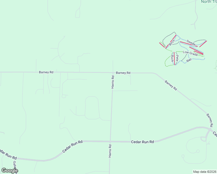 map of restaurants, bars, coffee shops, grocery stores, and more near 5157-5369 Harris Road in Traverse City