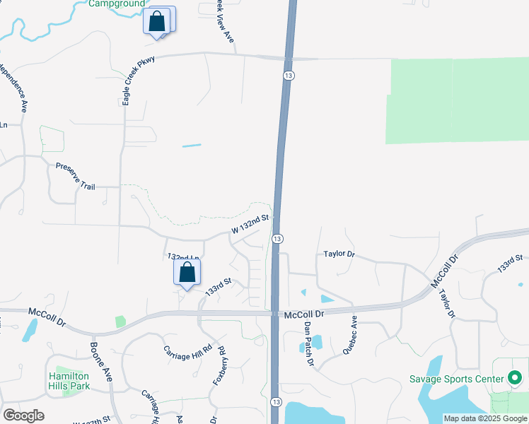 map of restaurants, bars, coffee shops, grocery stores, and more near 8124 Virginia Place in Savage