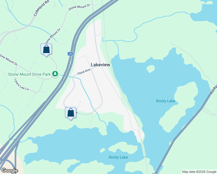 map of restaurants, bars, coffee shops, grocery stores, and more near 151 Lakeview Road in Lakeview