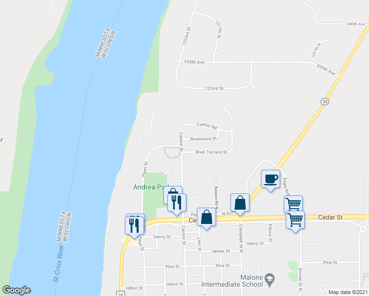 map of restaurants, bars, coffee shops, grocery stores, and more near 800 Riverwood Terrace Street in Prescott