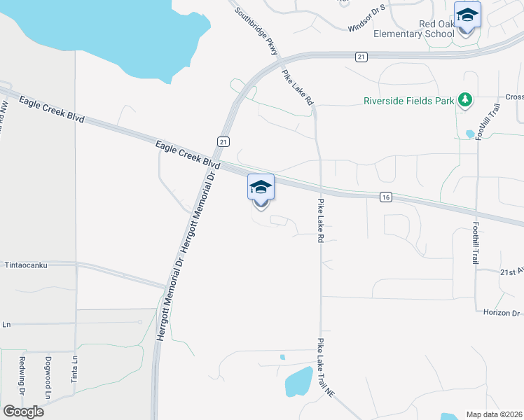 map of restaurants, bars, coffee shops, grocery stores, and more near 6855 Woodward Avenue in Shakopee