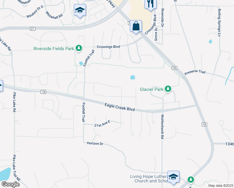map of restaurants, bars, coffee shops, grocery stores, and more near 8063 Spring Lake Lane in Shakopee