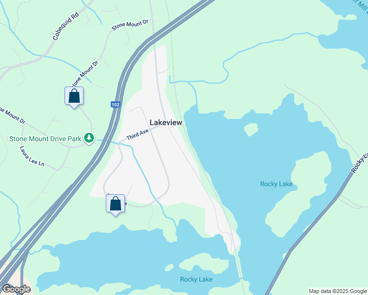 map of restaurants, bars, coffee shops, grocery stores, and more near 144 Lakeview Road in Lakeview
