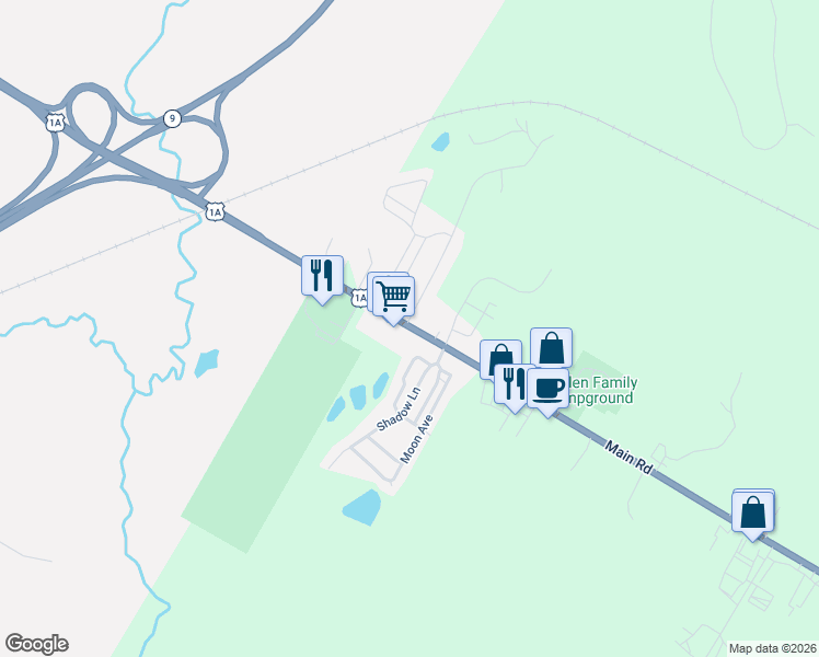 map of restaurants, bars, coffee shops, grocery stores, and more near 43 Main Road in Holden