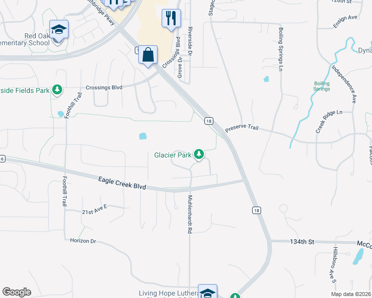 map of restaurants, bars, coffee shops, grocery stores, and more near 8496 Portage Lane East in Shakopee