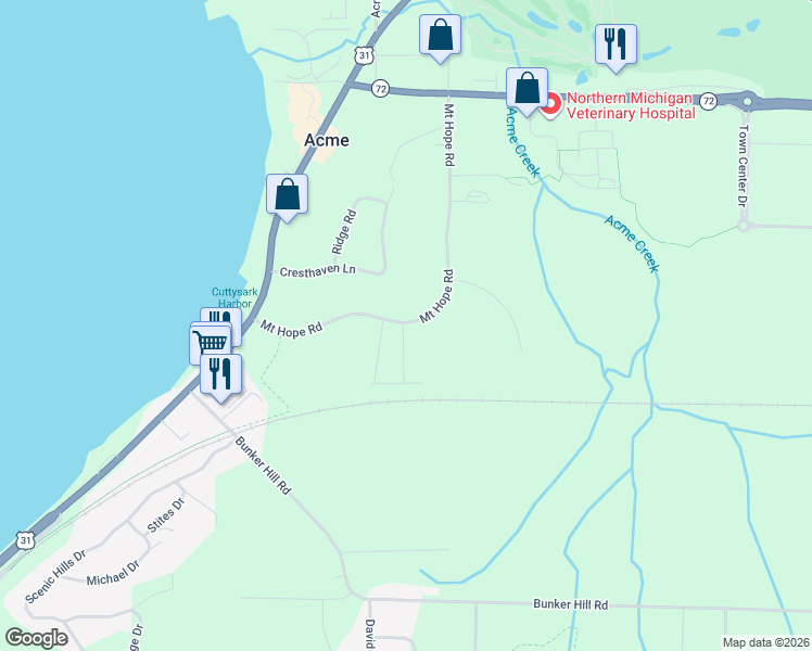 map of restaurants, bars, coffee shops, grocery stores, and more near in Williamsburg