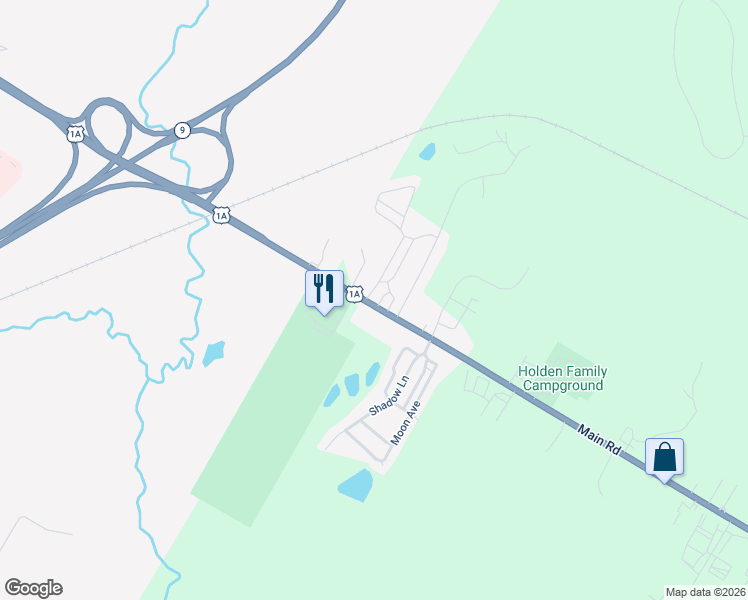 map of restaurants, bars, coffee shops, grocery stores, and more near 19 Nelligan Drive in Holden