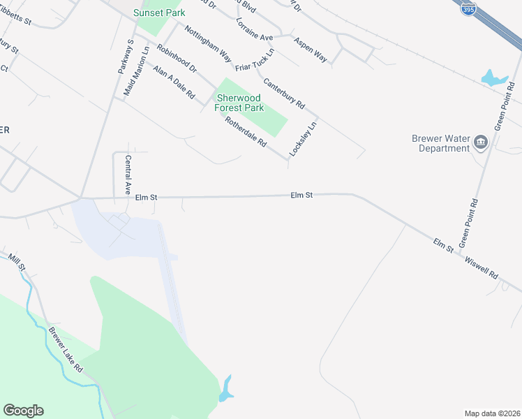 map of restaurants, bars, coffee shops, grocery stores, and more near 275 Elm Street in Brewer