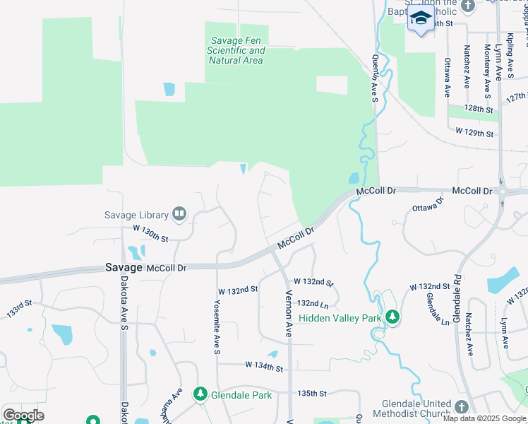 map of restaurants, bars, coffee shops, grocery stores, and more near 13044 Vernon Avenue in Savage