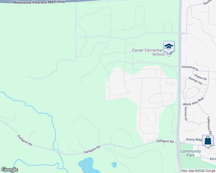 map of restaurants, bars, coffee shops, grocery stores, and more near 1916 Fulton Road in Carver