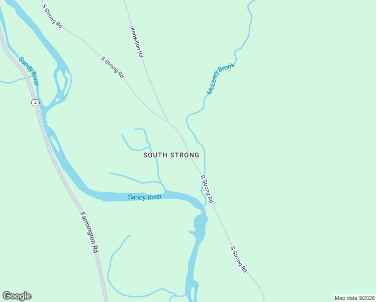 map of restaurants, bars, coffee shops, grocery stores, and more near South Strong Road in Strong