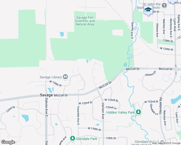 map of restaurants, bars, coffee shops, grocery stores, and more near 13044 Vernon Avenue in Savage