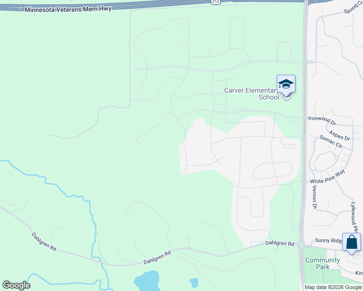map of restaurants, bars, coffee shops, grocery stores, and more near 1916 Fulton Road in Carver