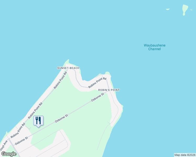 map of restaurants, bars, coffee shops, grocery stores, and more near 254 Robins Point Road in Simcoe County