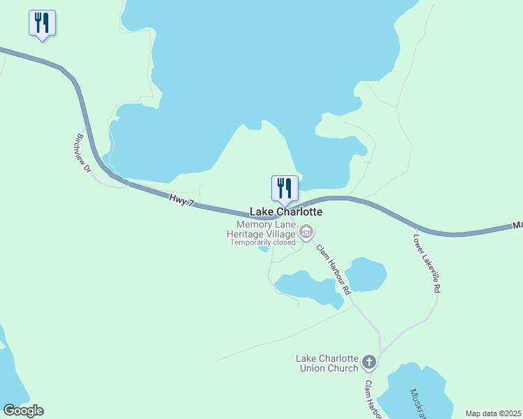 map of restaurants, bars, coffee shops, grocery stores, and more near 11459 Nova Scotia Trunk 7 in Lake Charlotte