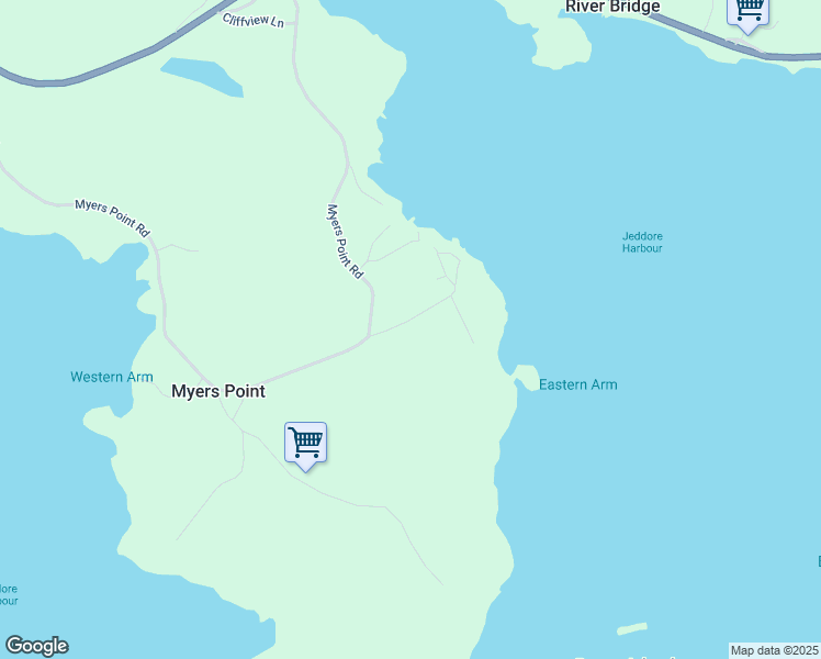 map of restaurants, bars, coffee shops, grocery stores, and more near 26 Alvewa Drive in Myers Point