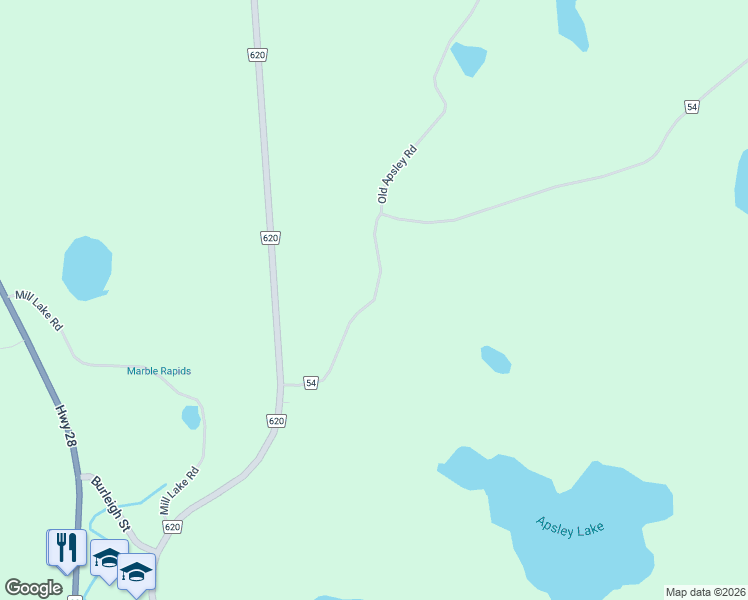map of restaurants, bars, coffee shops, grocery stores, and more near Balmer Road in Apsley