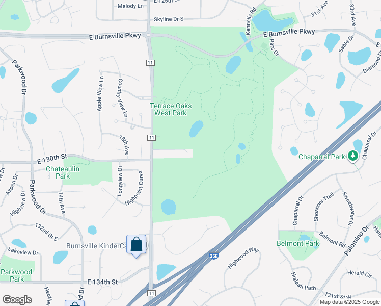 map of restaurants, bars, coffee shops, grocery stores, and more near 12945 County Road 11 in Burnsville