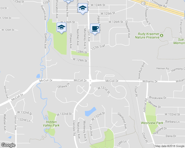 map of restaurants, bars, coffee shops, grocery stores, and more near 4450 McColl Drive in Savage