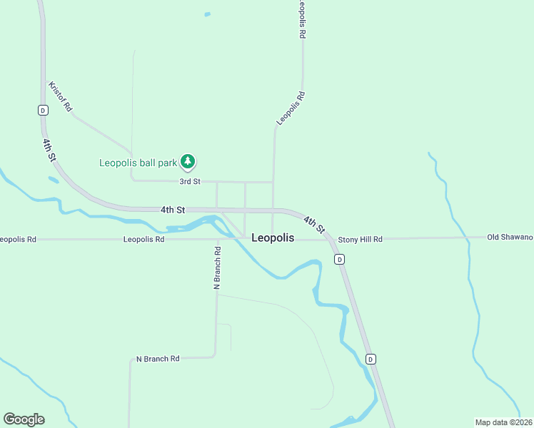 map of restaurants, bars, coffee shops, grocery stores, and more near N4933 4th Street in Leopolis