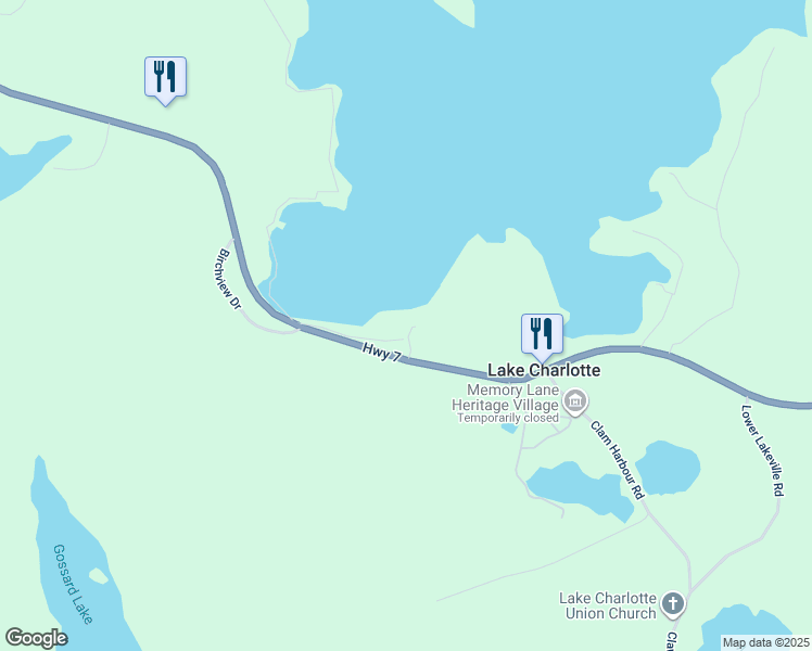 map of restaurants, bars, coffee shops, grocery stores, and more near 7 Daylily Lane in Lake Charlotte