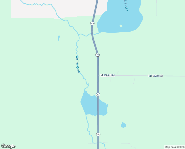 map of restaurants, bars, coffee shops, grocery stores, and more near 107 Wisconsin 49 in Wittenberg