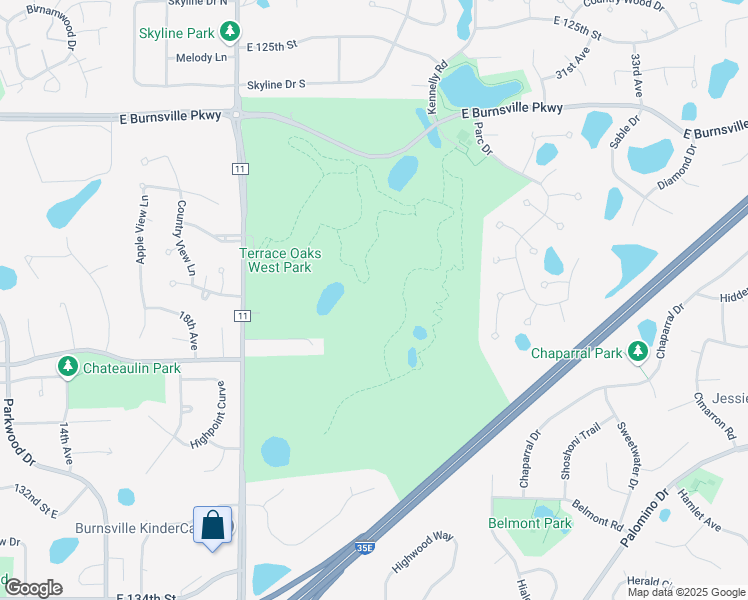 map of restaurants, bars, coffee shops, grocery stores, and more near 12945 County Road 11 in Burnsville